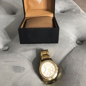 Gold guess watch